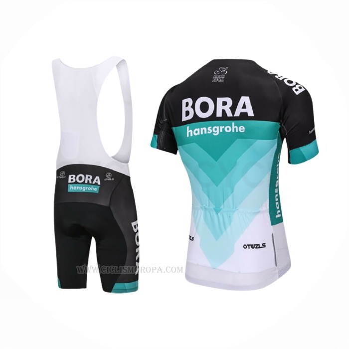 2018 Ropa Ciclismo Bora Verde Negro Mangas Corta y Culotte Corto